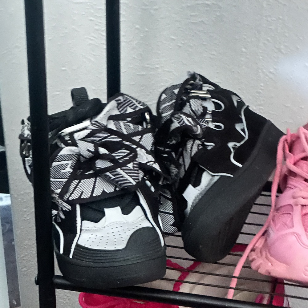 Kids Black and White Sneakers